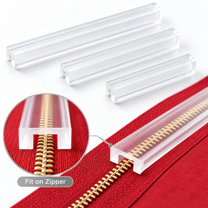 1/3Pcs 3# 5# 3-7mm Zipper Gluing Ruler Jacket Zip Sewing Guide Garment Replacement Anti-overflow Tool DIY Tailoring Accessories