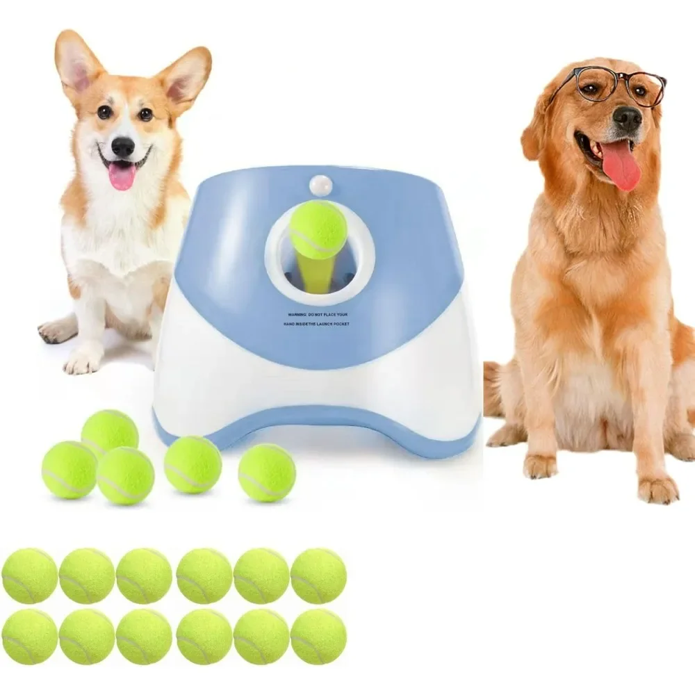 Automatic Ball Thrower for Dogs, Small Dog Ball Launcher, Three Speed Control Interactive Dog Fetch Machine Toy for Dogs