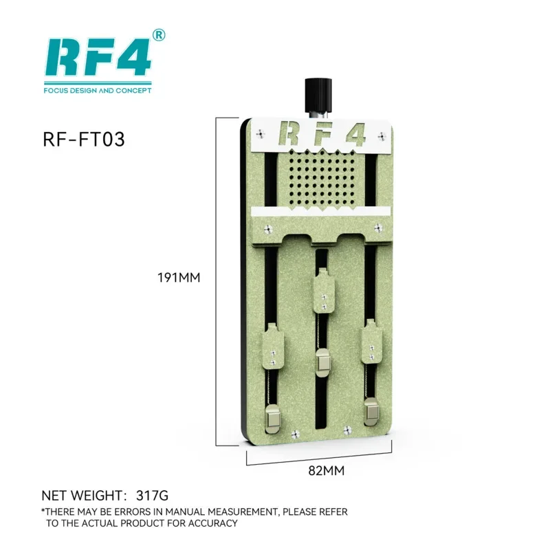 

RF4 RF-FT03 Универсальный двунаправленный приспособление для держателя платы печатной платы IC чип для удаления клея ЦП BGA переделка паяльный Зажим инструменты