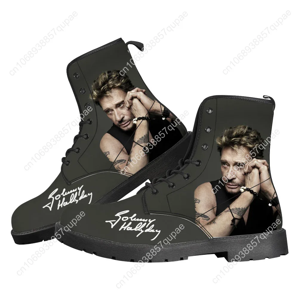 Johnny Hallyday Casual Boots Star Singer Mens Womens Teenager Shoes Fashion Boot Outdoor High Quality Couple Customize Made Shoe