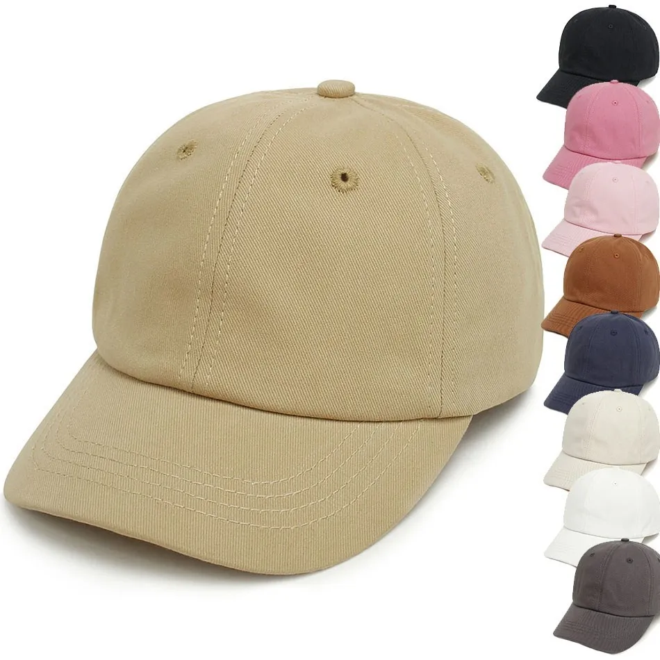 Kids Caps Kinderen Effen Kleur Katoen Ademend Snapback Cap Baby Leuke Verstelbare Zonnehoed Meisjes Zomer Baseball Hoeden 1-5 jaar