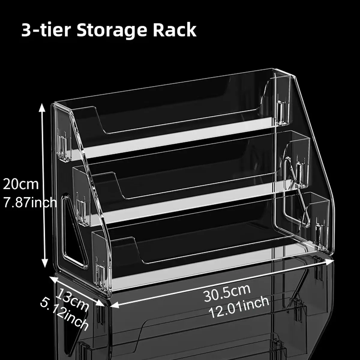 3/5-laags CD-rek, albumdisplayrek, transparant opbergrek voor platen en tapes, multifunctioneel toonbankdisplayrek
