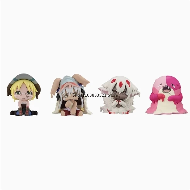 BANDAI Original Made in Abyss Gashapon Toys Nanachi Riko Faaputa Melt Action Figure Capsule Toys Kids Gift Ornaments