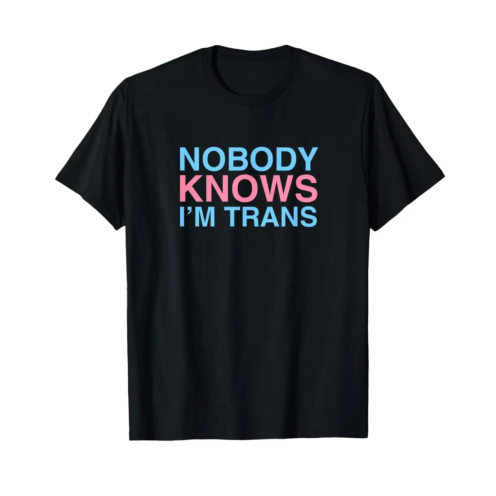 Nobody Knows I'm Trans LGBTQ Empowerment Transgender Rights T Shirt vintage Washed Slightly homme Stretched designer clothes