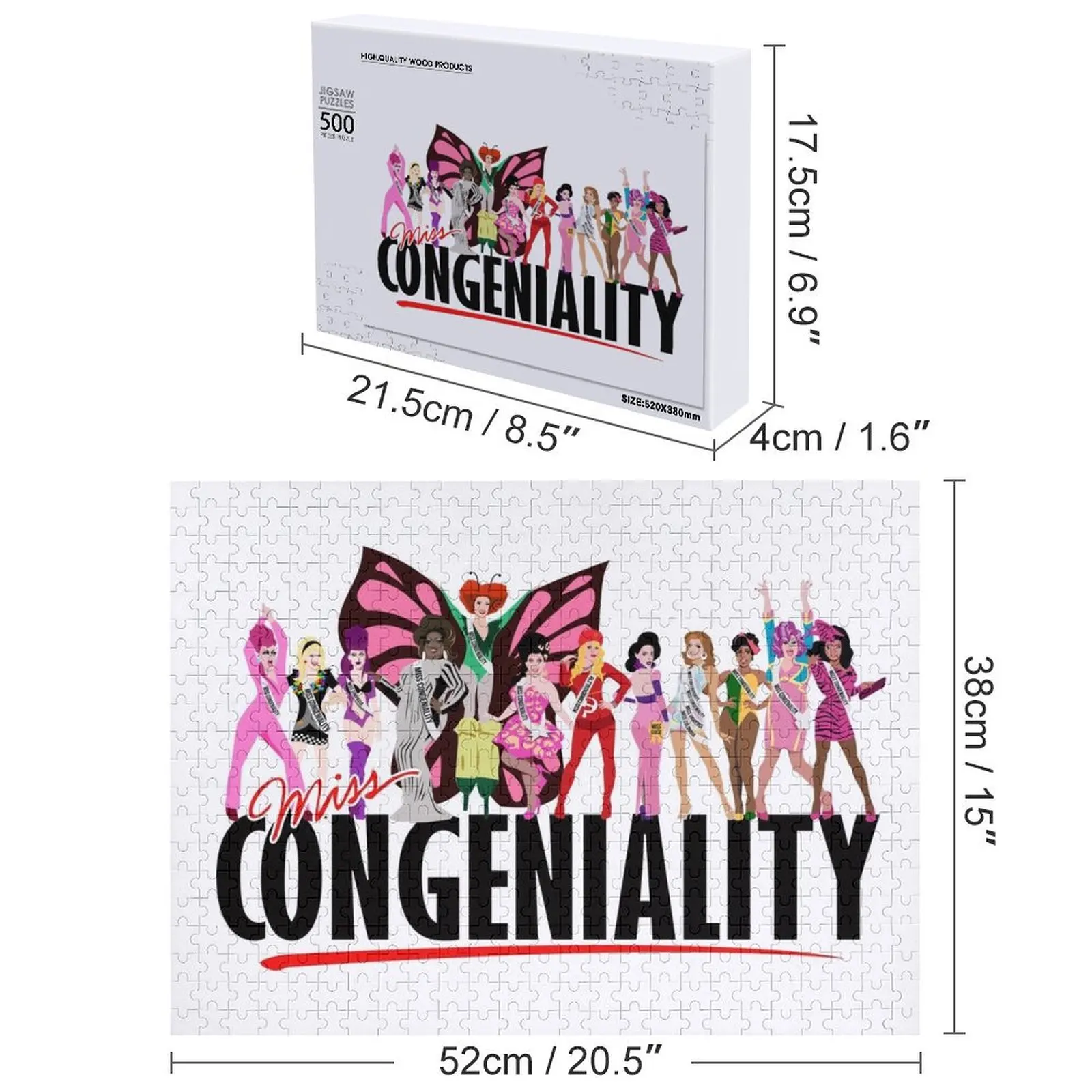 Miss Congeniality from Drag Race Jigsaw Puzzle Regalo personalizado para niños Woodens para adultos Rompecabezas de juguete personalizado