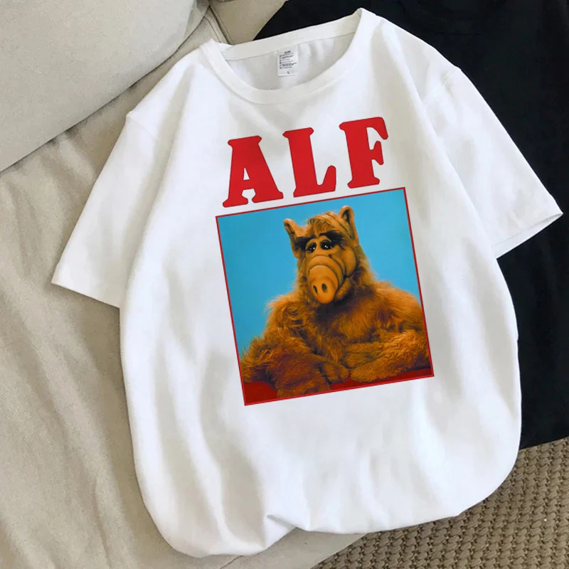 alf clothes summer top male japanese vintage harajuku kawaii couple clothes grunge tshirt aesthetic vintage