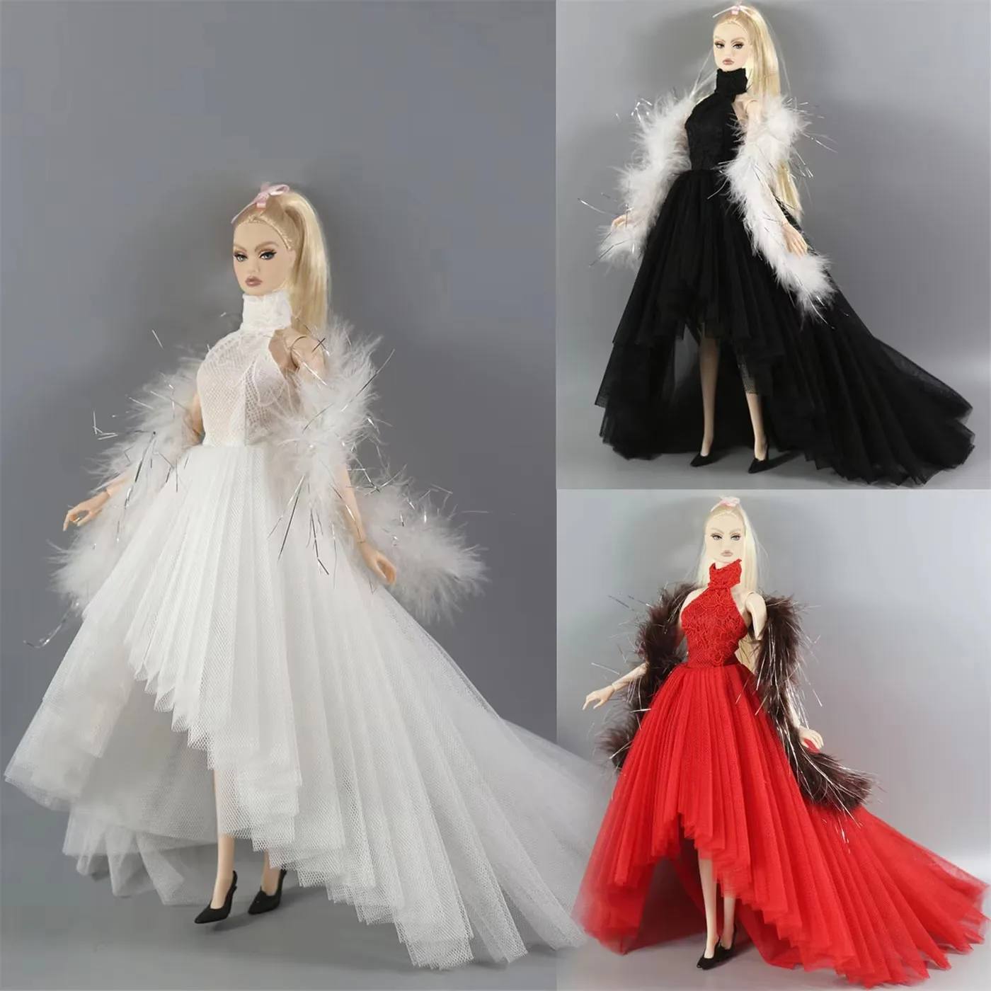 手作りのババ人形の服のドレス11.5インチの人形のボディ1/6