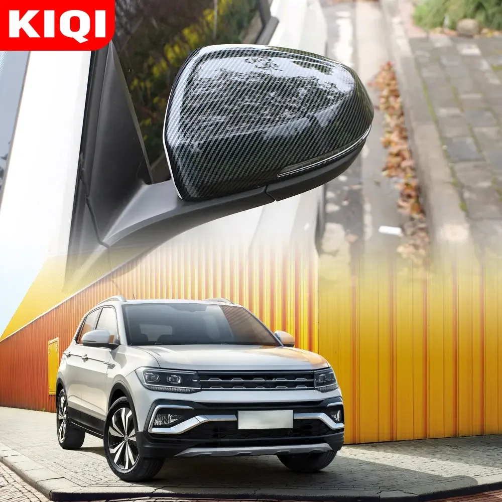 

Carbon Fiber Side Door Mirror Protection Cover Trim Sticker for Volkswagen TCross T-cross 2018-2023 Car Styling Accessories