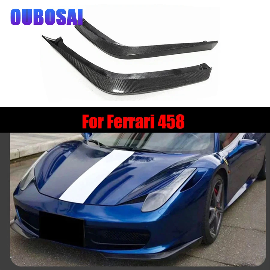 For Ferrari 458 Carbon Fiber wrap angle Car Front Bumper Splitter Corner Trim Cover Front Chin auto parts