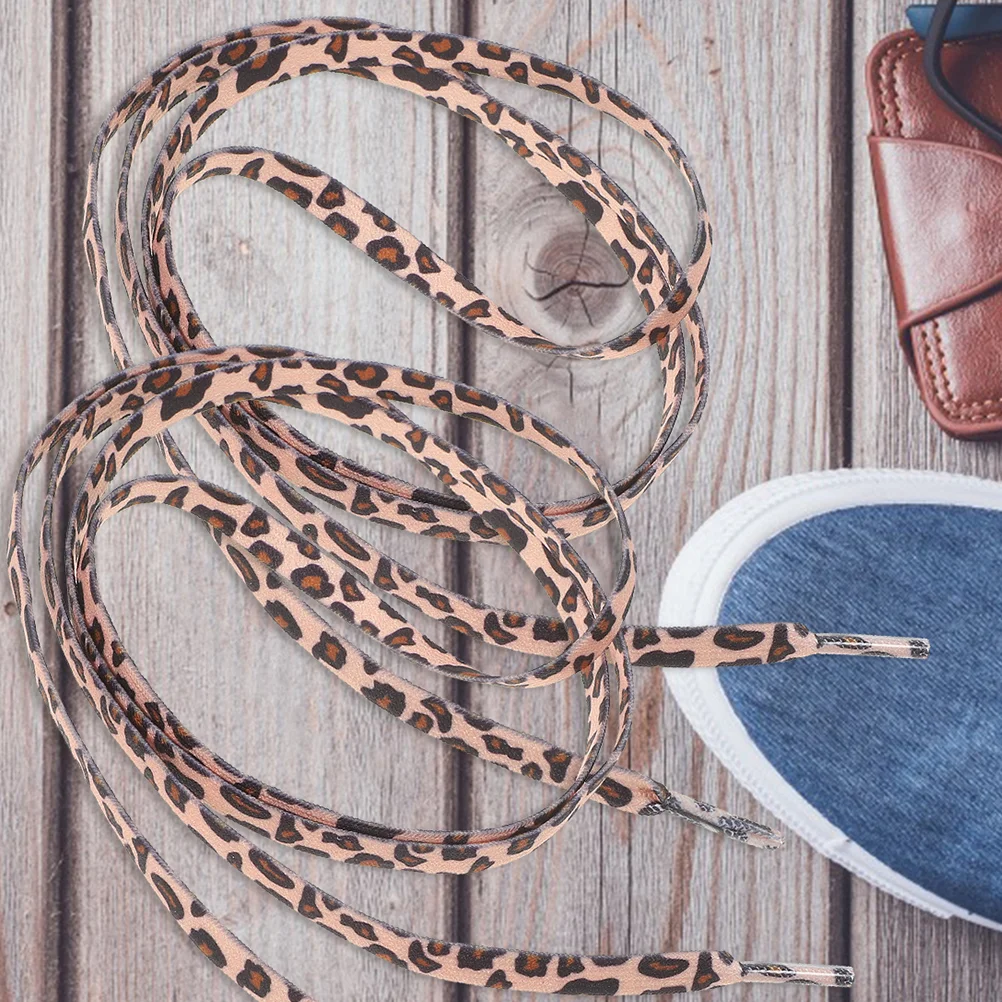 Cordones decorativos para zapatillas de deporte para mujer y niño, cordones de leopardo, correas de repuesto