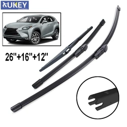 Xukey 3Pcs Front Rear Windscreen Wiper Blades Kit For Lexus NX 200 300 NX200 NX200t NX300h 2014 2015 2016 2017 2018 26