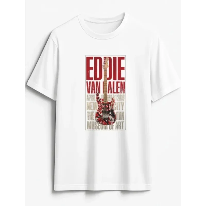 Mens T-shirt Eddie Van Halen Graphic Printe Cotton Casual Unisex Streetwear Mens Clothing Breathable Tops Vintage Fashion Tshirt