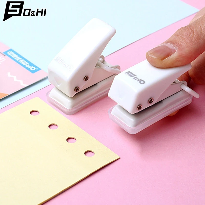 

Cute Mini Single Hole Shape Punch for Planner Disc Ring DIY Paper Cutter Puncher Craft Machine Offices Stationery