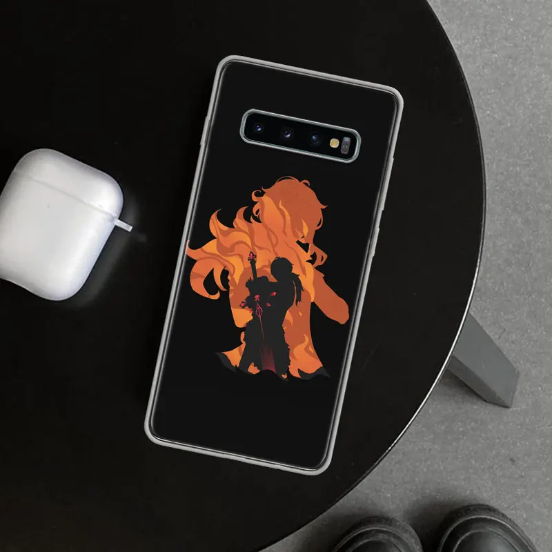 Anime Genshin Impact Hu Tao Phone Case Cover for Samsung Galaxy S20 S21 FE S22 S23 S24 Ultra S10 S10E S9 S8 Plus + Art Gift Coqu