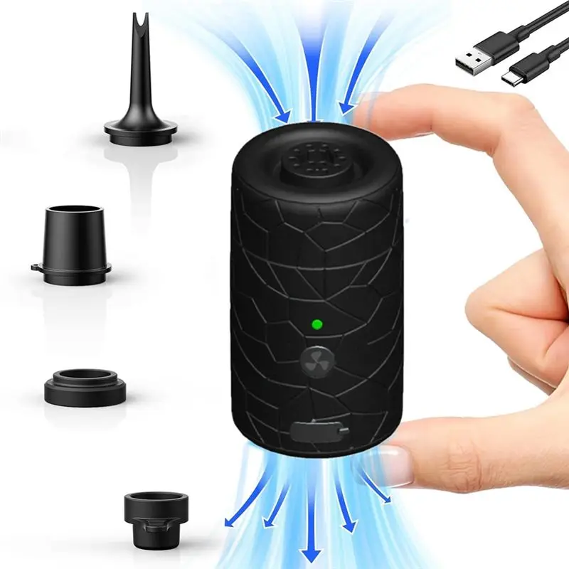 Mini Electric Air Pump For Inflatables Portable Air Mattress Pump Rechargeable Air Pump For Pool Floats Sleeping Pads