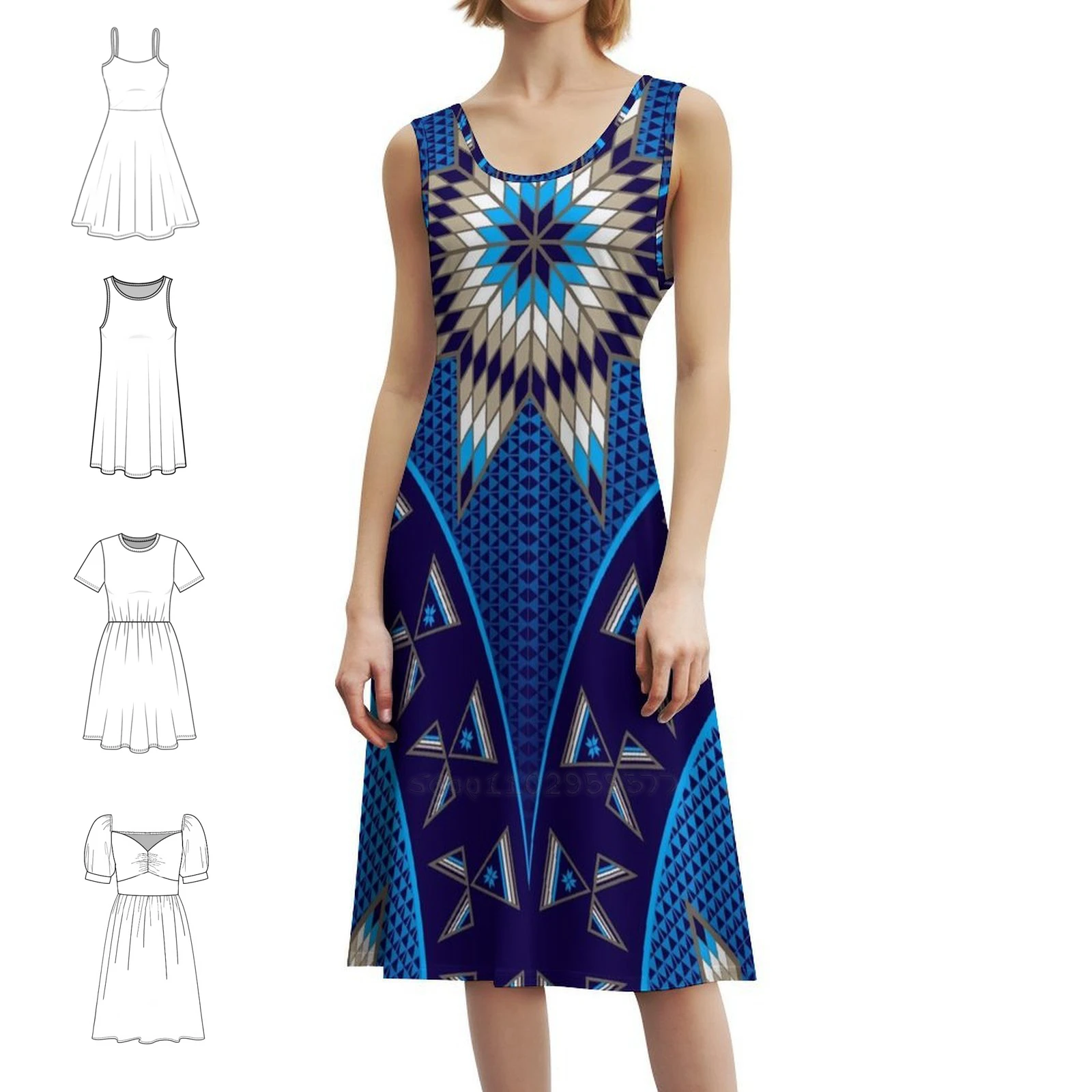 مع فستان Tipi'S (أزرق) على الطراز الكوري للنساء فستان كاجوال أنيق للحفلات أو الارتداء اليومي ثقافة ميلفين الفن الأصلي الأصلي #1