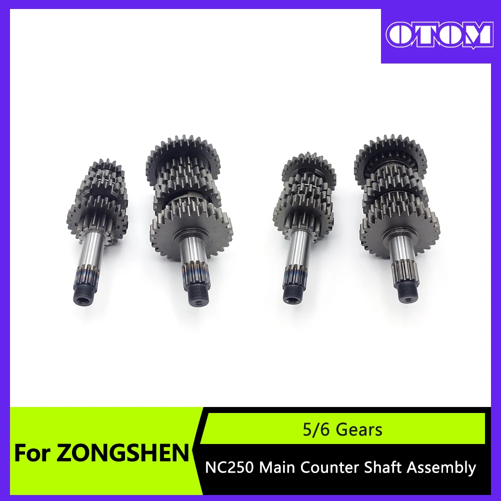 Motorcycle 6 Gears Main Counter Shaft Assembly Transmission Gear For ZONGSHEN NC250 NC250S NC300S KAYO MOTOLAND AVANTIS BRZ GR