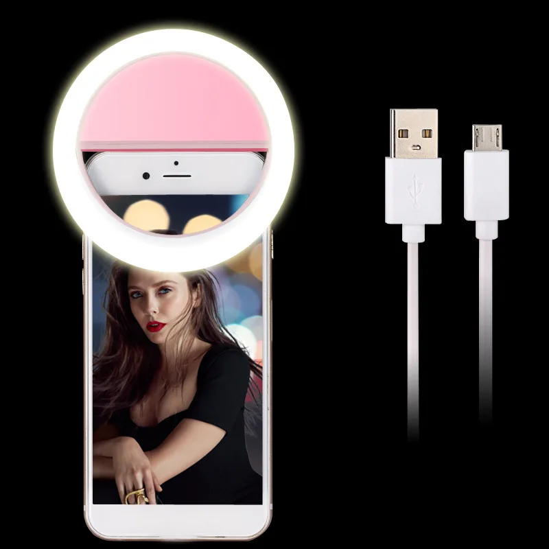 Selfie Light Ring Light LED Photographic Lighting Photo Lamps Video Light Photography Ringlight Photo for Phone Iphone Charging