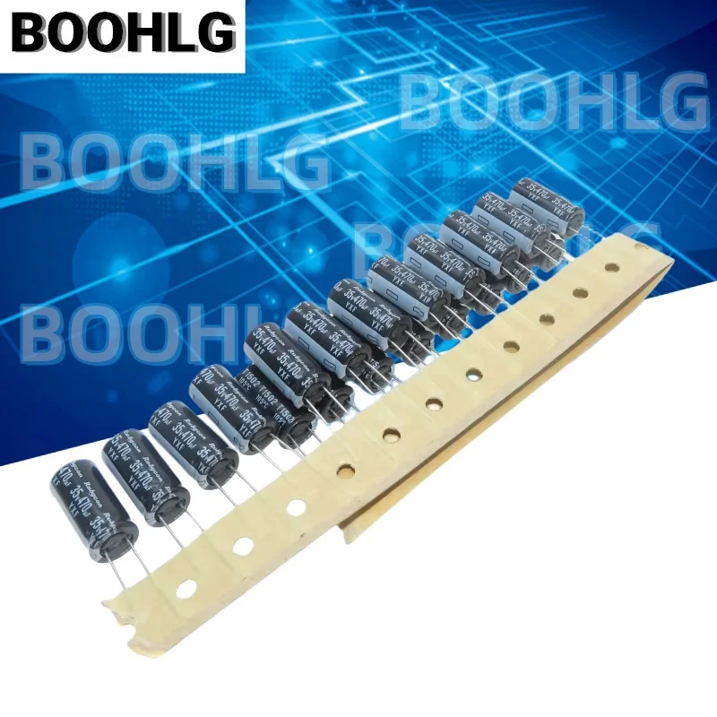 10PCS imported electrolytic capacitor 35v 470uf 10X20 ruby yxf high frequency and long life 10X20MM