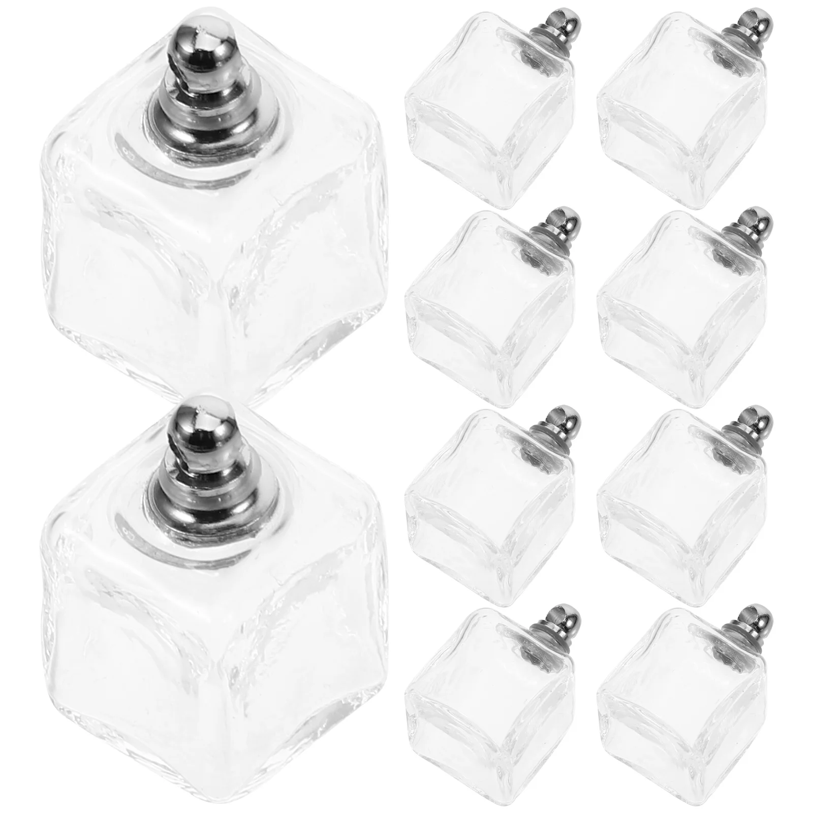 10 pçs bola de vidro transparente pingente charme diy jóias fazendo artesanato desejos garrafa decoração esfera oca com tampa de parafuso para colar