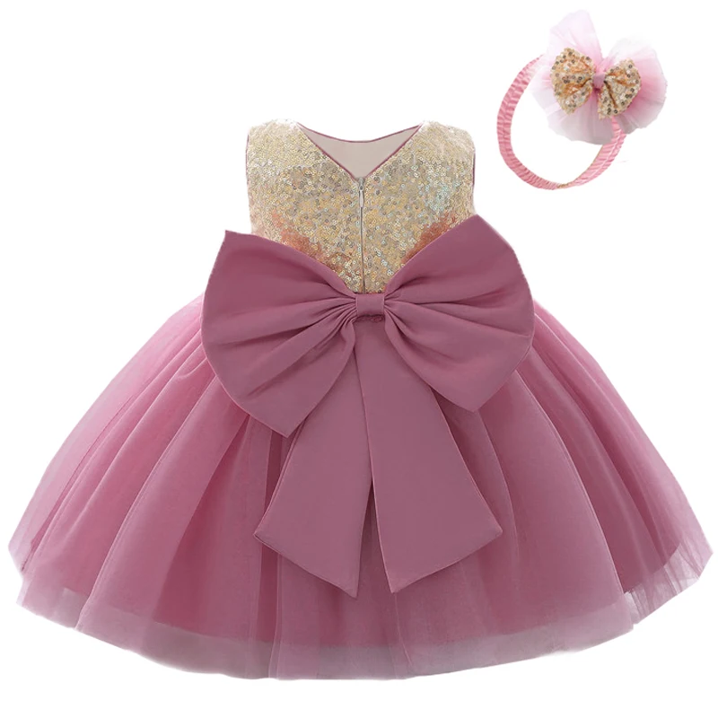 2023 Christmas Baby Dress For Girls Birthday Wedding Party Dresses 2PCS Toddler Clothes Sequins Tulle Girl Princess Vestidos