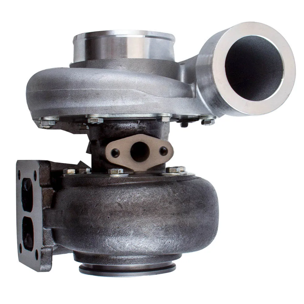 MaXpeedingrods GT45 V-BAND 1.05 A/R 78 TRIM 600+HPS Boost Turbo W/Oil Feed Line Oil Drain Kits