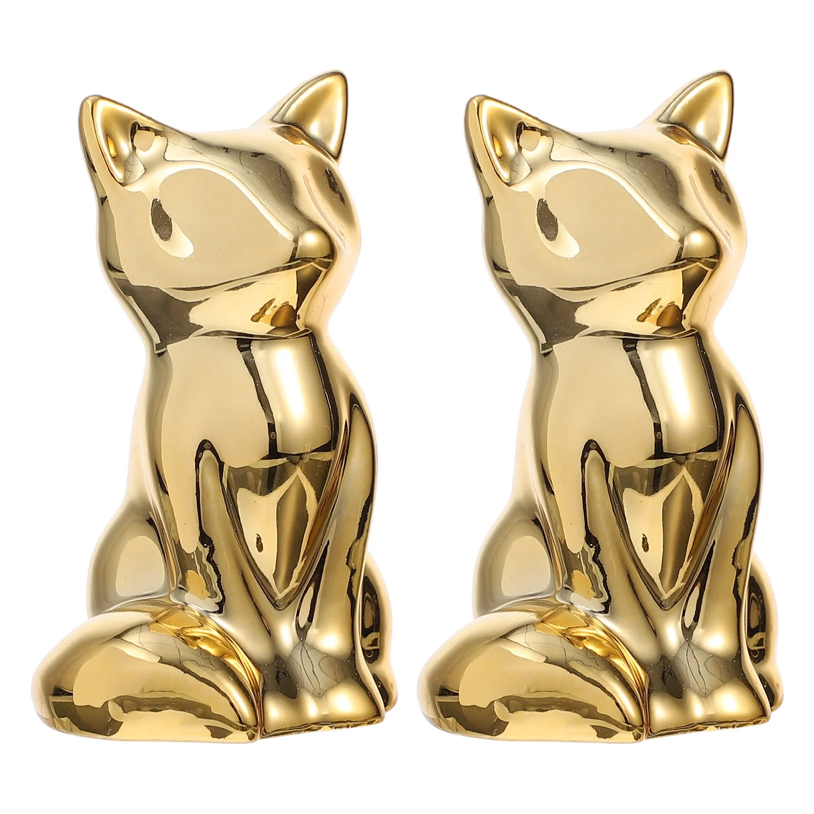 

Ring Creative Holder Cat Jewelry Holders for Dresser Two Cute Statue Animal Display