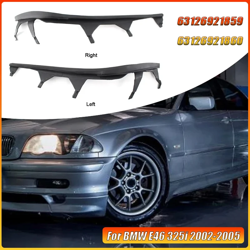 

Car Front Upper Headlight Cover Strips Trims Headlight Sealing Strip Gasket for BMW E46 325i 2002-2005 63126921859 63126921860