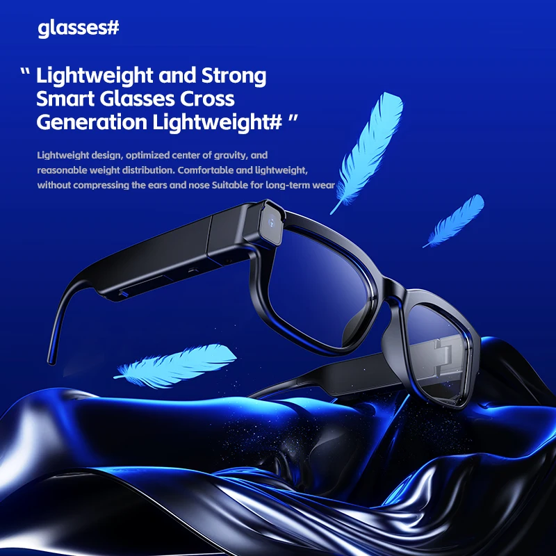 Traducción inteligente de IA para gafas Bluetooth, cámara de gafas de alta definición, mini cámara de gafas, gafas de sol que cambian de color