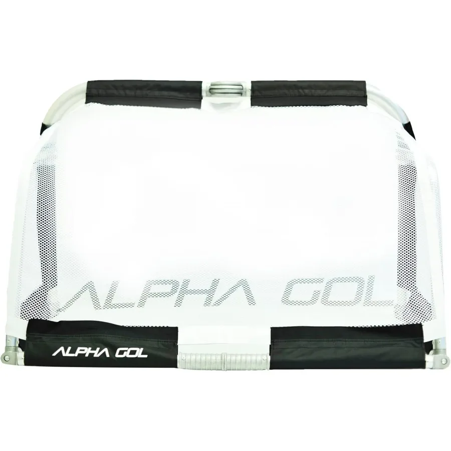 โกลฟุตบอลอลูมิเนียมพับได้พร้อมกระเป๋าสำหรับการฝึกซ้อมกีฬากลางแจ้งและเกม น้ำหนักเบา ทนทาน ติดตั้งง่ายและขนย้ายสะดวก