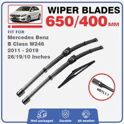 Front Rear Wiper Blade For Mercedes Benz B Class Klasse W246 2011 - 2019 Windscreen Windshield Accessories B180 B200 B220 B250