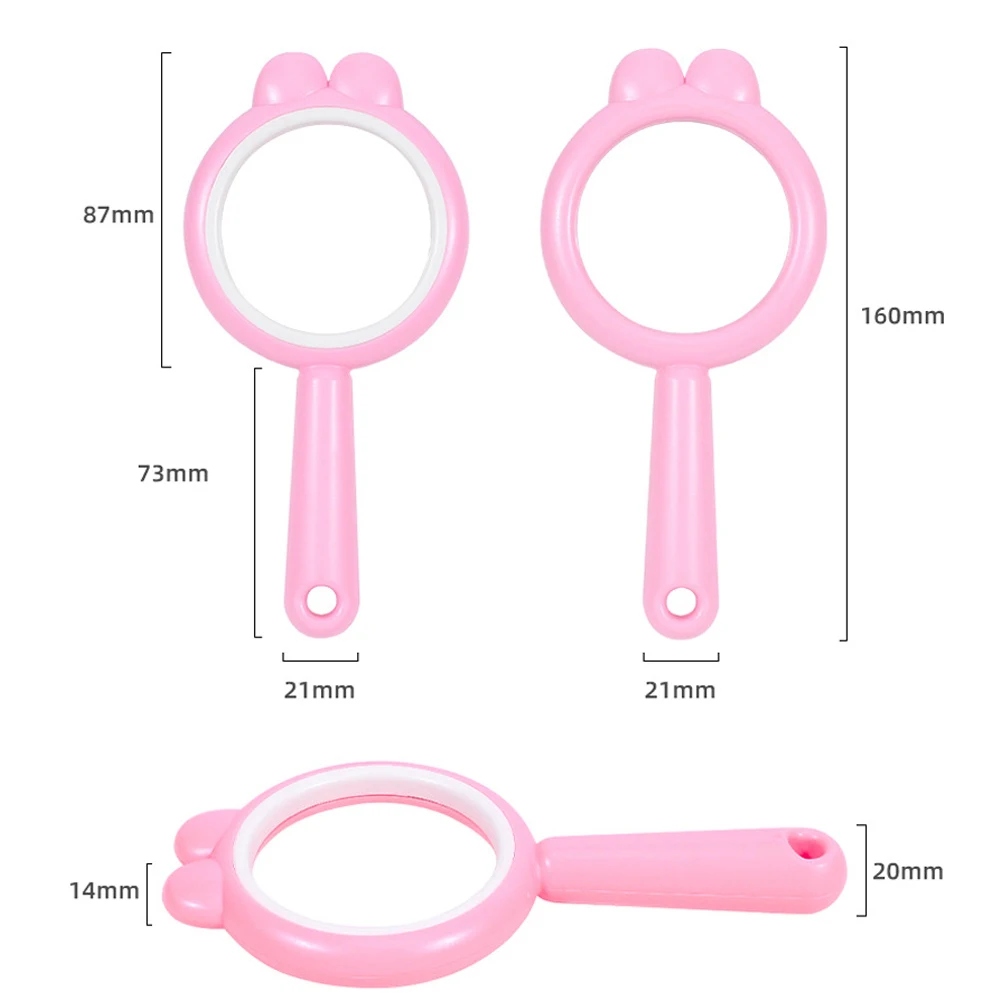 Lupa para crianças, Lupa de mão colorida ABS, Brinquedos infantis para leitura, ciência, exploração da natureza, Lupa Loupe, 4X