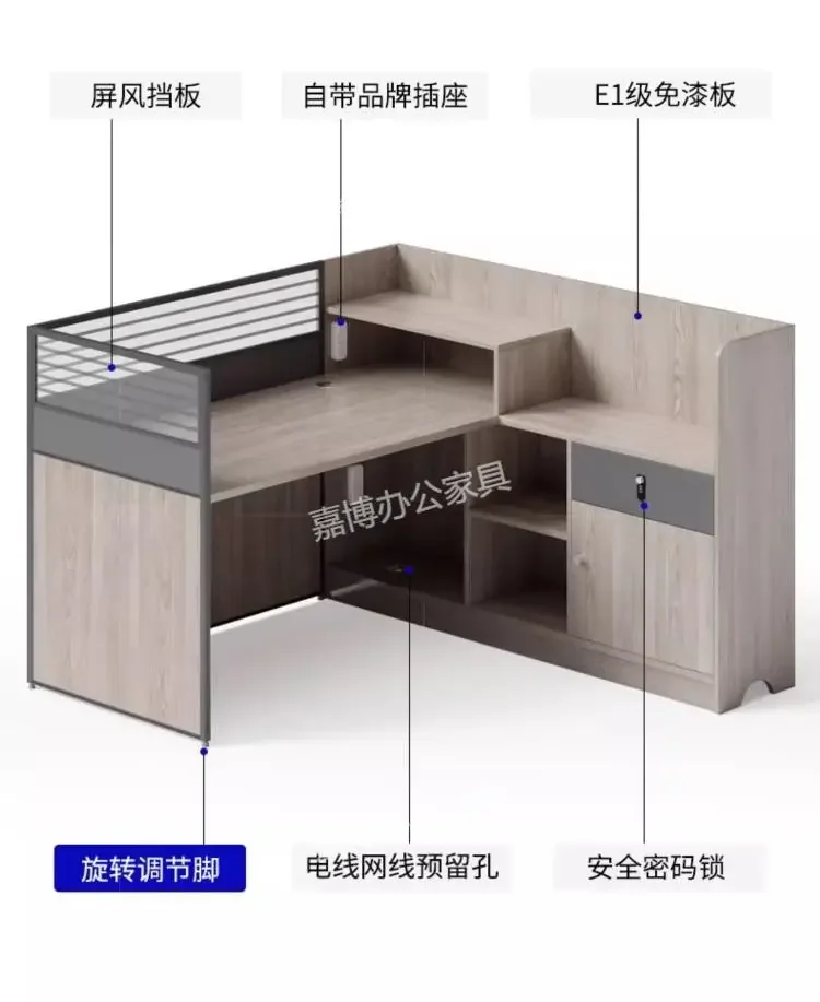 مكتب مكتب وكرسي مجموعة محطة عمل مزدوجة 6 أربعة 4 مواجهة طاولة مكتب بسيطة لطاولة الموظفين #5