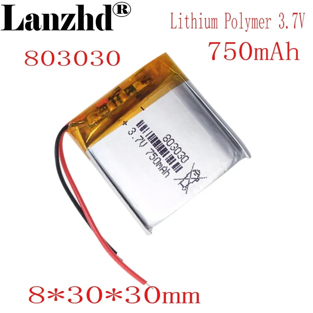 1-12pcs 753030 3.7V Li batteries 700mah 803030 Universal Li-ion battery for Fheadphones JBL E45 GBL Bicycle light