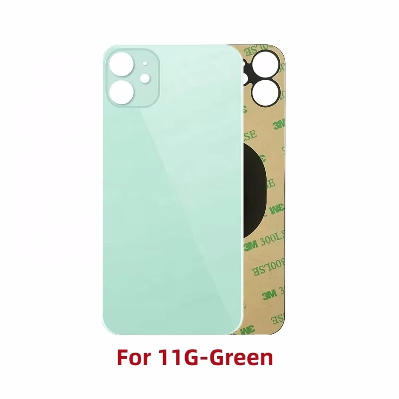 For iPhone 11 Back Glass Panel Battery Cover Replacement Parts New  Same With Logo Rear Housing Big Hole Camera Glass