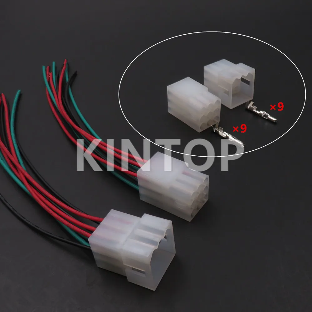 

1 Set 9 Pins 2.3 Series 5038 AC Assembly Electrical Connector Car Modification Accessories Socket