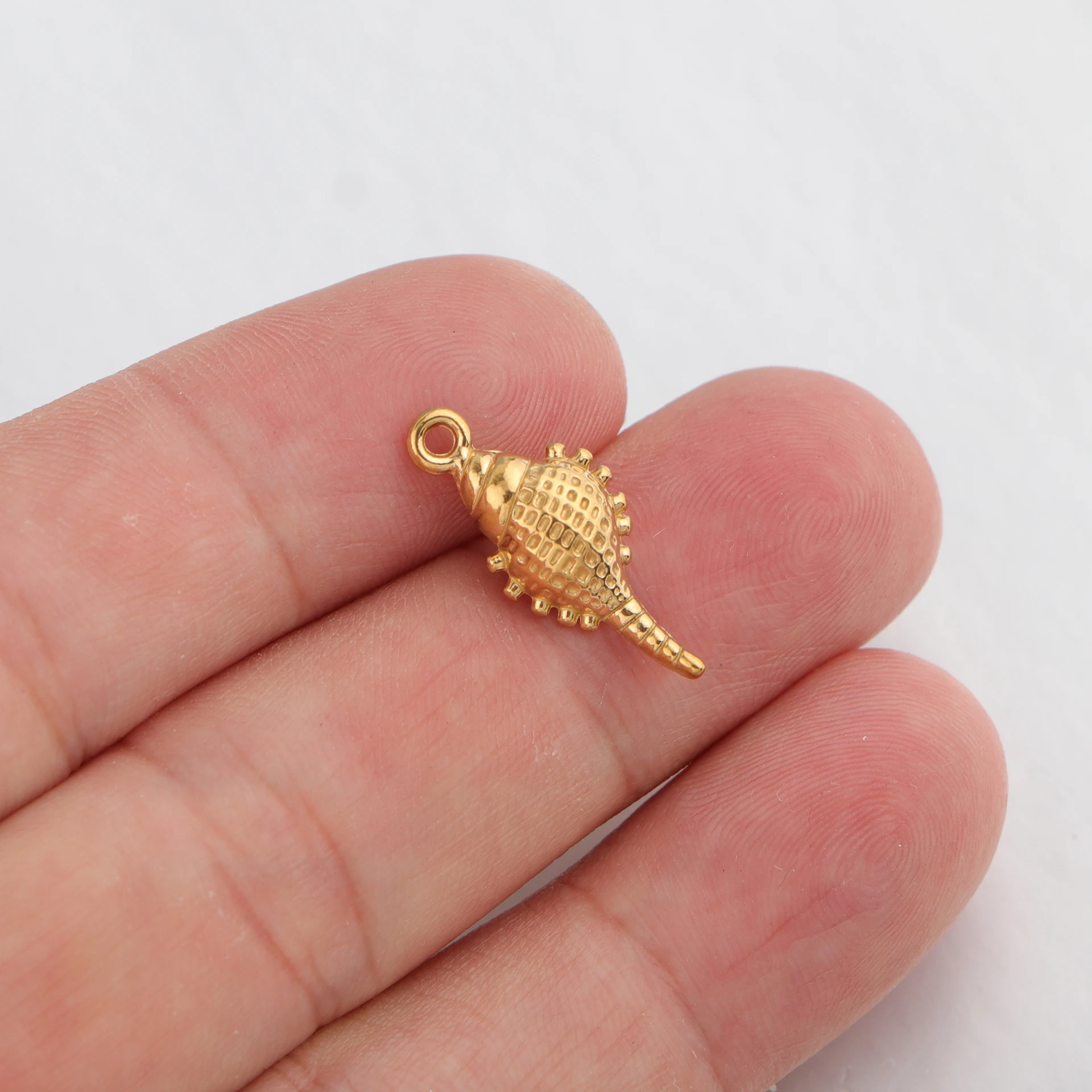 20 قطعة/الوحدة الفولاذ المقاوم للصدأ محارة سحر قلادة ل عقد دي اي واي القرط سوار صنع المجوهرات اكسسوارات بالجملة