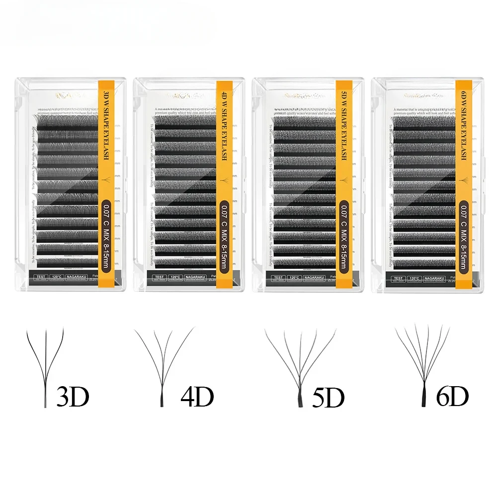 Lashes Bloom 3D 4D 5D 6D Florescimento Automática Fãs Pré-fabricados Extensões de Cílios Cílios Individuais