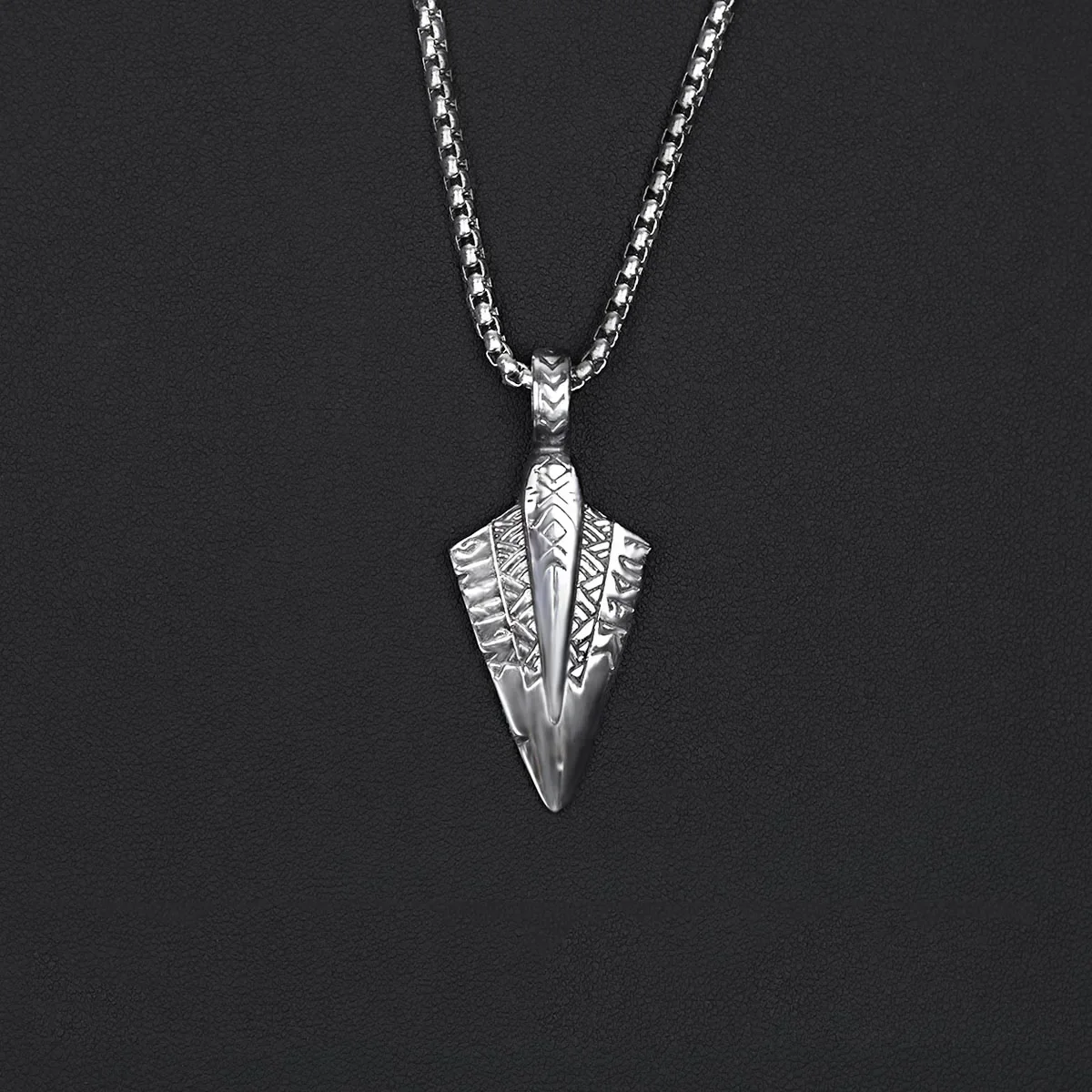 

Necklace Silver Arrow for Men Viking head Pendant s Women Jewelry Teen