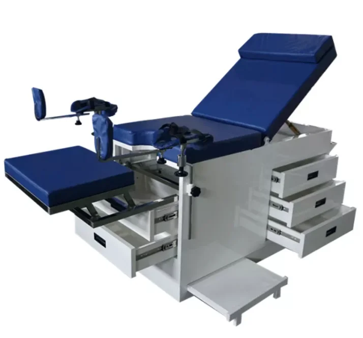 Gynecological Examining Table Popular Gynecology Examination Bed with Drawers in Hospital