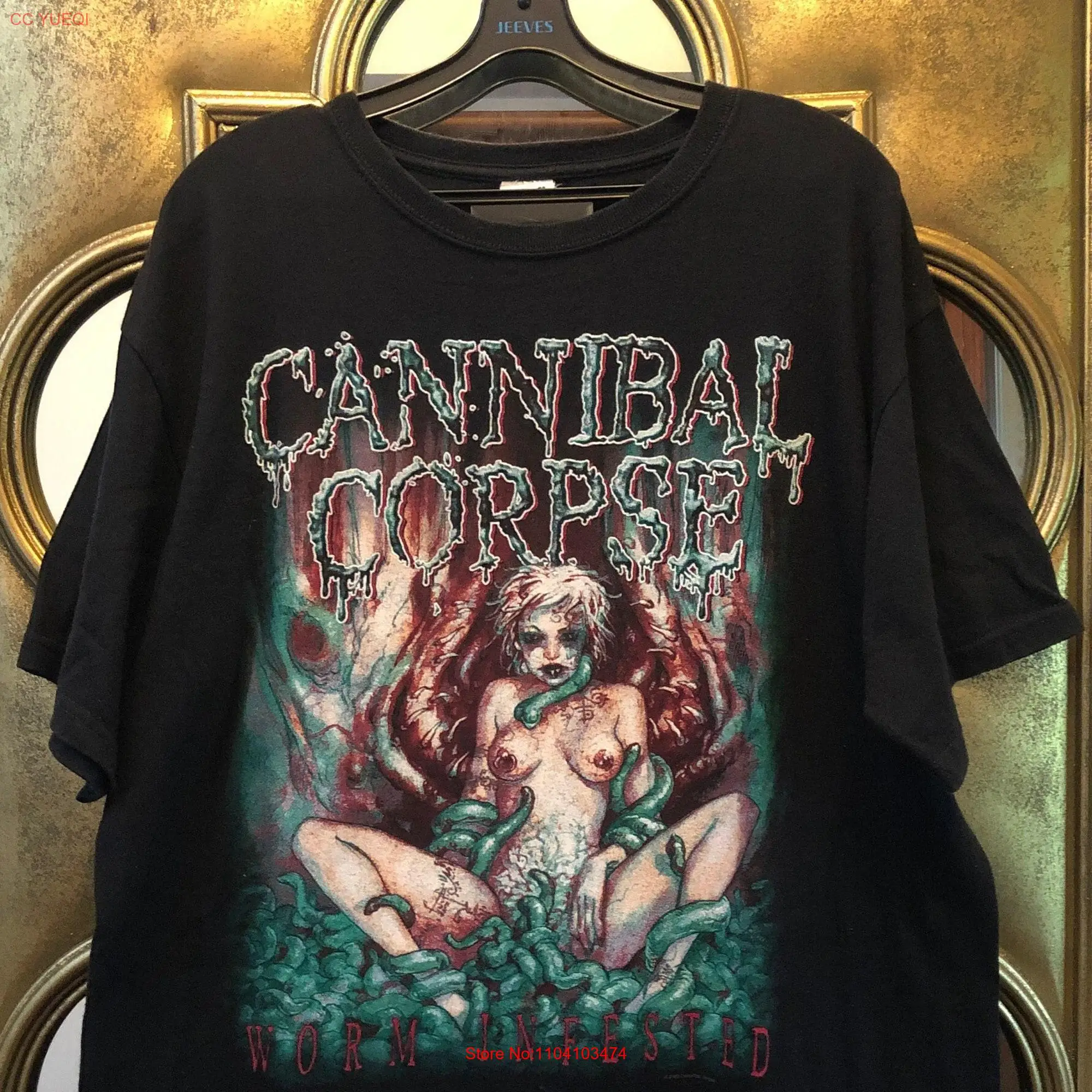 CANNIBAL CORPSE 2002 Worm Infested Vintage T Shirt with Back Print long or short sleeves