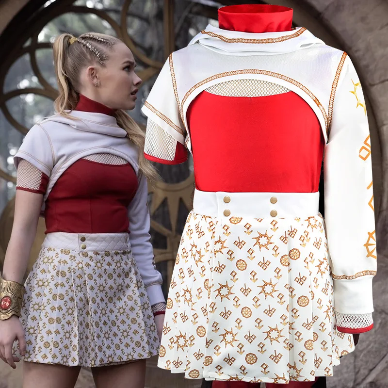 

2025 TV Zombies Cosplay Addison Red Top Skirt Halloween Carnival Suits For Women Adult Party Disguise Roleplay Costume Outfits