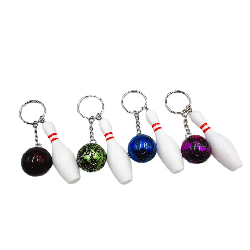 Bowling-Pin-Schlüsselanhänger, modische Sport-Schlüsselanhänger, Handtaschen-Charms, Handtaschen-Taschen-Charms, Sport-Party-Geschenke, Geschenke für Bowling-Enthusiasten – Detail 2