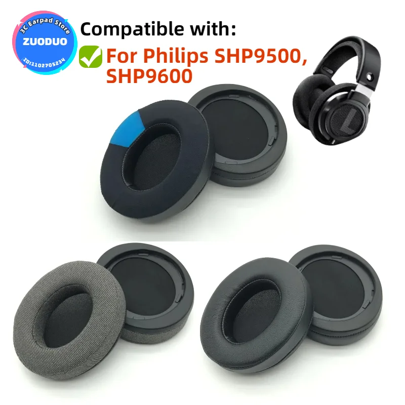 

Replacement Mesh / Ice gel / Leather Ear pads Fits for Philips SHP9500, SHP9600 Headphones