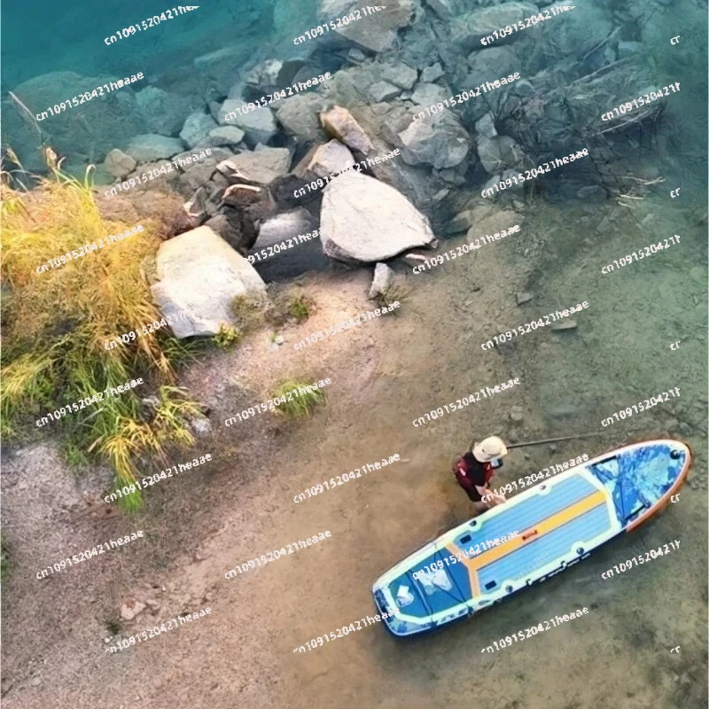 Suitable for Inflatable Stable Stand Up Paddle Board 11feet 33inch   Blue Wood Double Layers Sup Boards