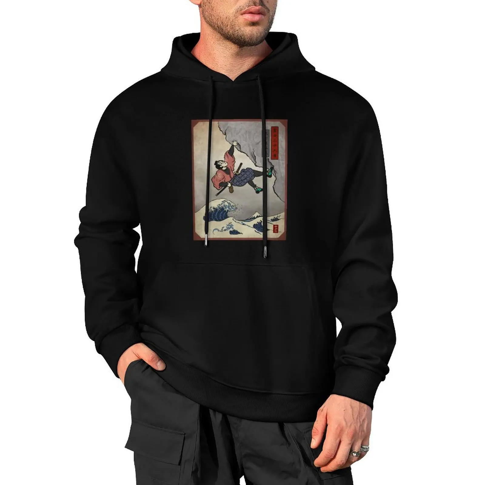 Climbing Samurai Deep Water Soloing Pullover Hoodie japanese style aesthetic clothing hooded shirt korean style clothes pullover