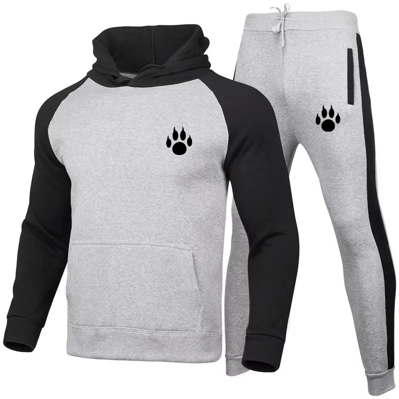 2 Piece Mens Track Suits 2024 Autumn Winter Jogging Sports Suits Sets Sweatsuits Hoodies Jackets and Athletic Pants Men Clothing