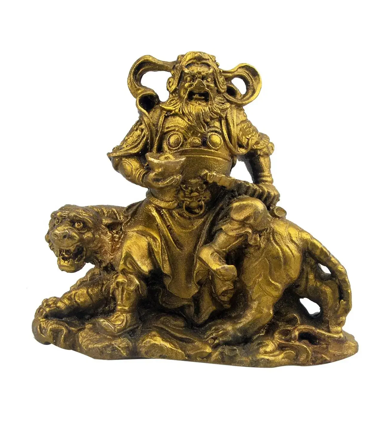 

Фигурка Фэн-шуй: Латунный Бог Богатства Цай Шэнь Иэ, сидящий на тигре, статуя для декора дома и офиса