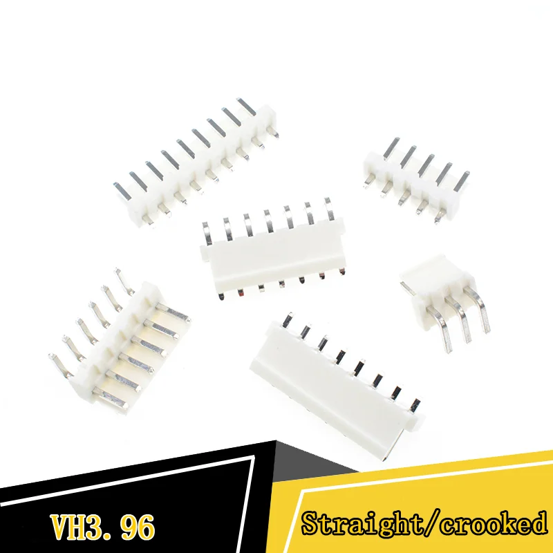 20PCS VH3.96 Straight Bent Pin Holder 2 3 4 5 6 7 8 10P Pitch 3.96mm bent pin socket connector