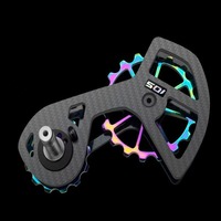 Carbon Fiber Splint Bike Derailleur Road Bike CNC Smooth Ceramic Shaft Aluminum Alloy Gear Bicycle Derailleur Bicycle Parts